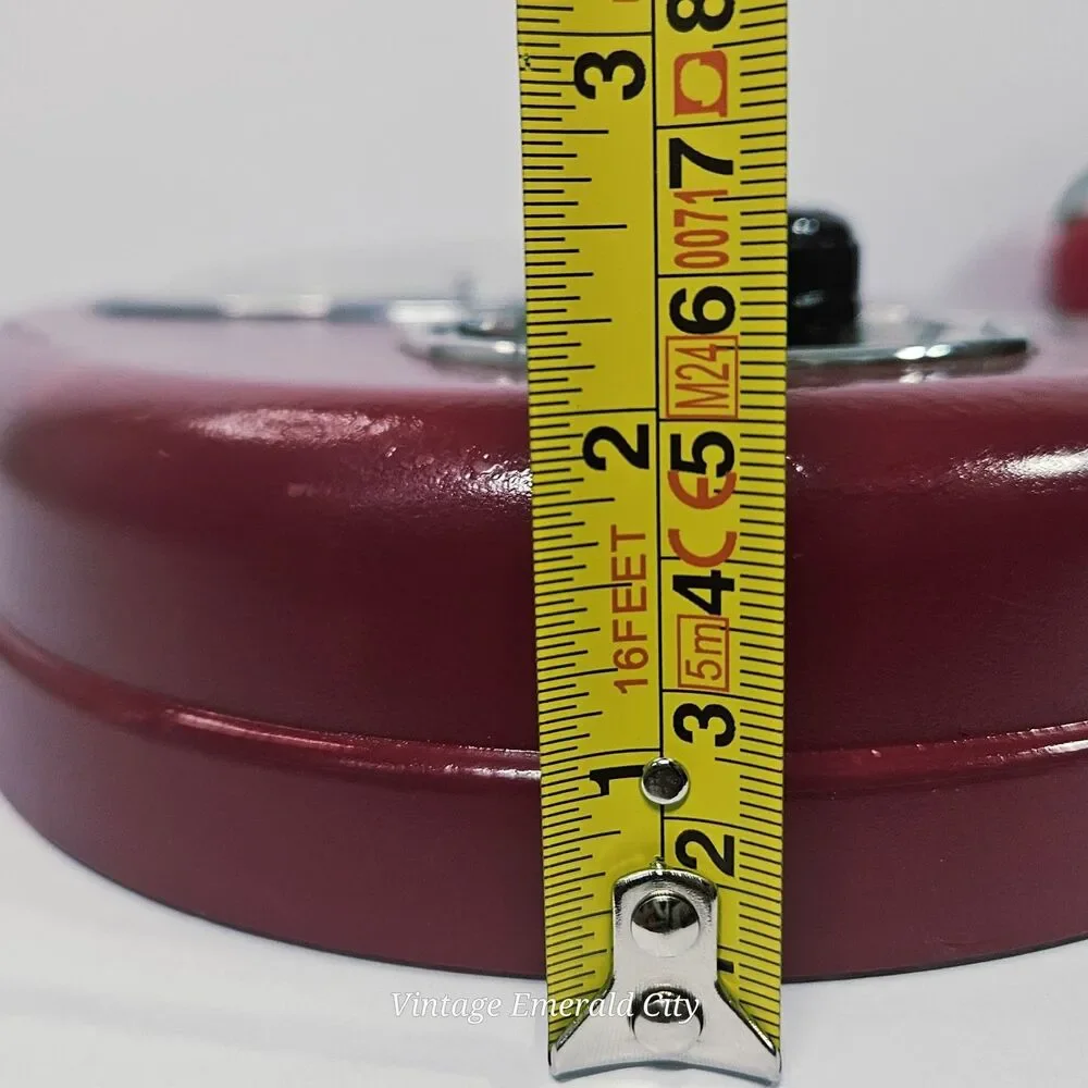 Vtg RZK Kitchen Red Wall Clock & Timer MCM- Needs New analog Clock/Timer Works